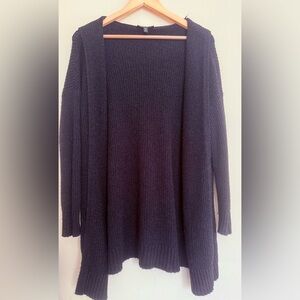 Express Black Long Sweater Cardigan with Pockets and Hood Size Medium